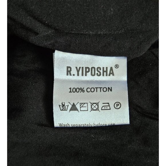 Women’s Maxi‎ Black Dress Square Neck Puff Sleeves Sz XL Smoked Flowy Polka Dot - Picture 11 of 11